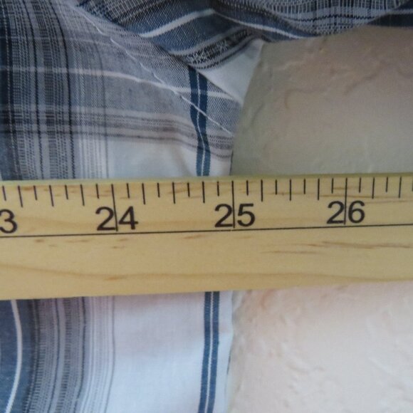 Coastal* Men's Long Sleeve Snap Down Curved Hem Chest Pocket Plaid Shirt~ XXL - Picture 6 of 11